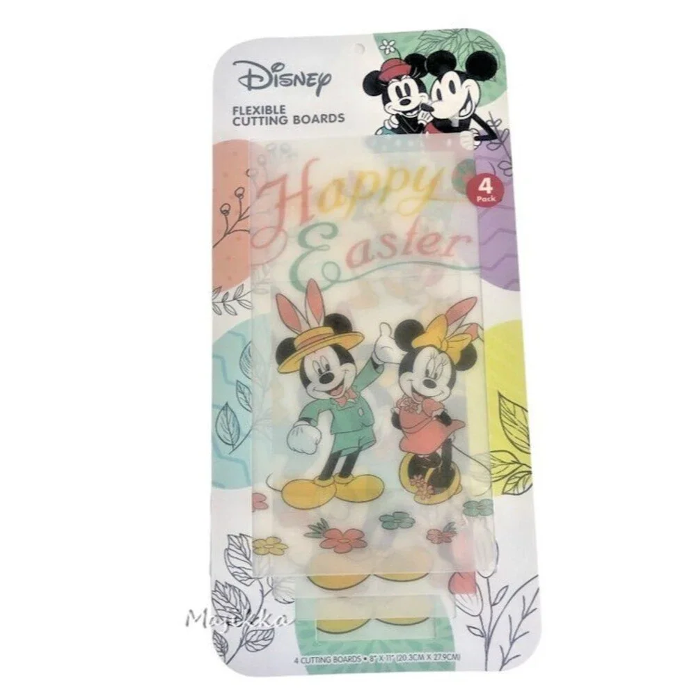 Happy Easter Disney Mickey Minnie Mouse Flexible Cutting Chopping Boards Setof 4